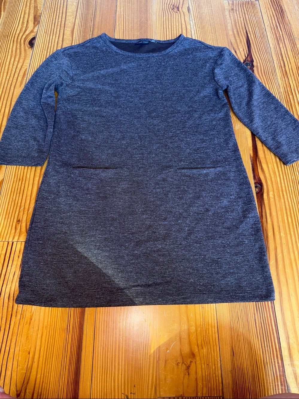 Adrienne Vittadini Brown Knit Shift Dress